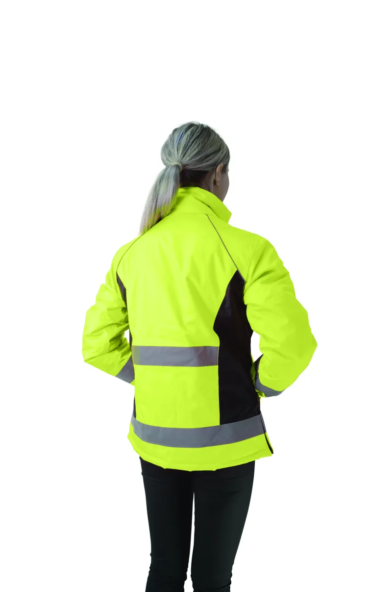 Hy Equestrian Waterproof Riding Jacket - Yellow/Black-1